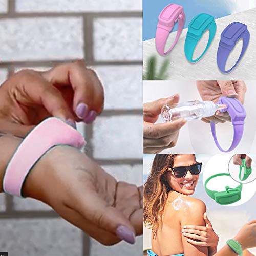 Hand Sanitizer Silicone Refillable Wristband Wearable Hand Saniti...