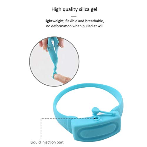 Hand Sanitizer Silicone Refillable Wristband Wearable Hand Saniti...