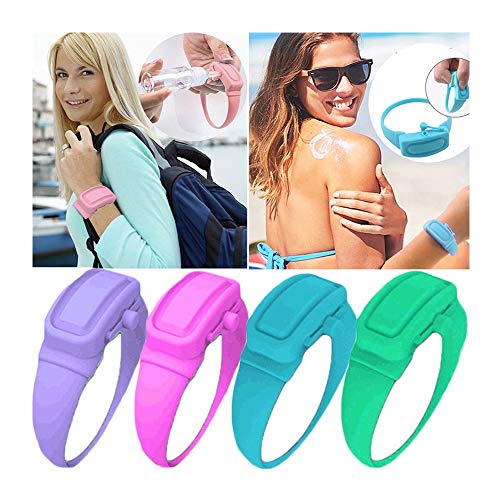 Hand Sanitizer Silicone Refillable Wristband Wearable Hand Saniti...