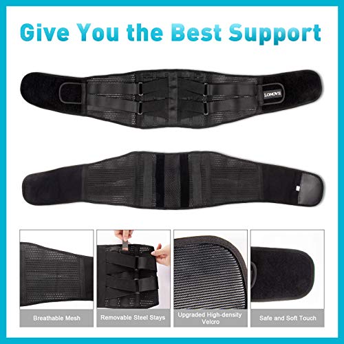 Lower Back Brace Lumbar Support - LONOVE Back Support Belt for Lo...