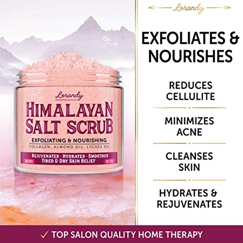 Lorandy Himalayan Salt Scrub - Made in USA - Infused with Collage...