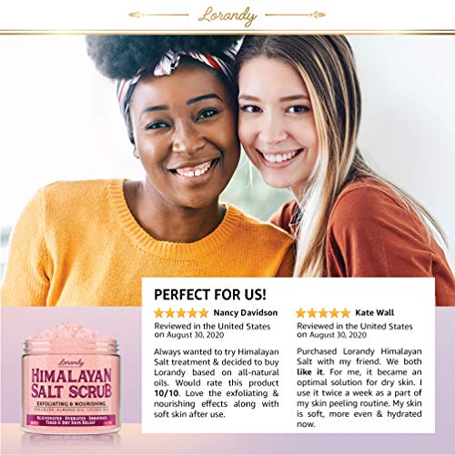 Lorandy Himalayan Salt Scrub - Made in USA - Infused with Collage...