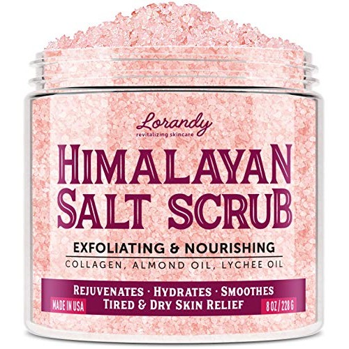 Lorandy Himalayan Salt Scrub - Made in USA - Infused with Collage...