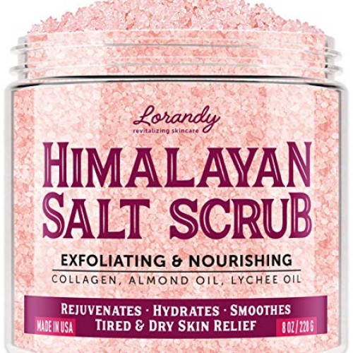 Lorandy Himalayan Salt Scrub - Made in USA - Infused with Collage...