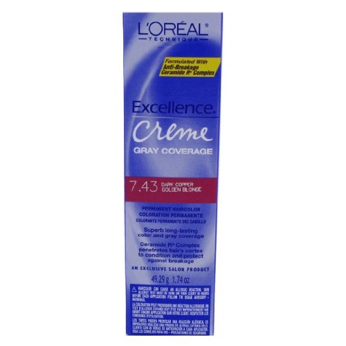 LOreal Excellence Creme Permanent Hair Color, Dark Copper Gold B...