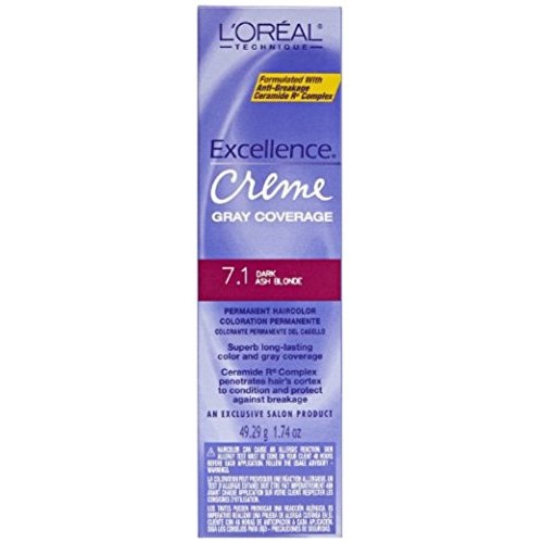 LOreal Excellence Creme Permanent Hair Color, Dark Ash Blonde #7...