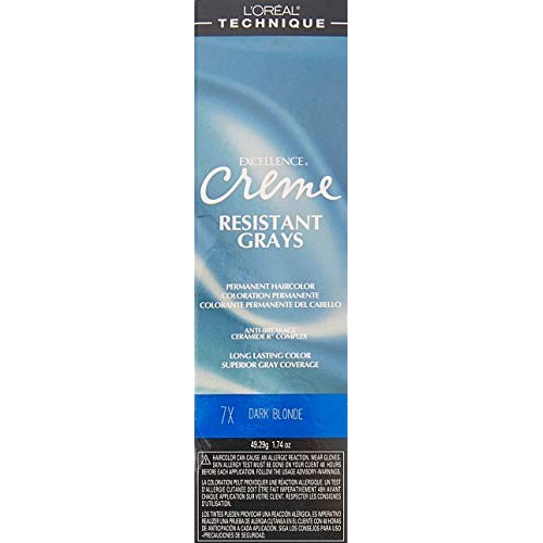 Loreal Excellence Creme Superior Grey Coverage, 7X Dark Blonde, ...
