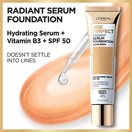 LOreal Paris Age Perfect Radiant Serum Foundation with SPF 50, C...