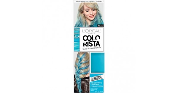 2. L'Oreal Paris Colorista Semi-Permanent Hair Color for Light Bleached or Blondes, Blue - wide 3