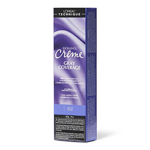 LOreal Paris Excellence Creme Permanent Hair Color No.5, 5 Mediu...