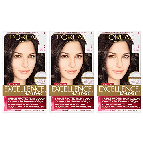LOreal Paris Excellence Creme Permanent Hair Color, 3 Natural Bl...