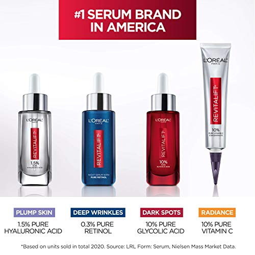 LOreal Paris Retinol Serum for Face, Night Serum 0.3% Pure Retin...