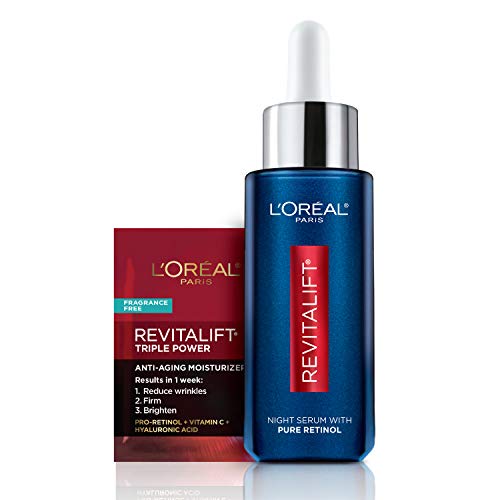 LOreal Paris Retinol Serum for Face, Night Serum 0.3% Pure Retin...