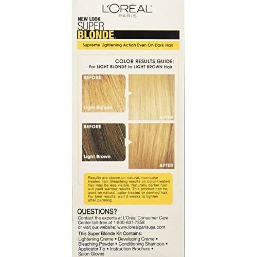 LOreal Paris Super Blonde Creme Lightening Kit, 205 Light Brown ...