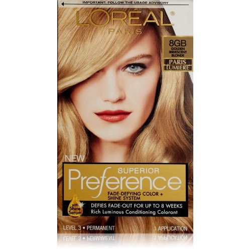 LOreal Paris Superior Preference Hair Color, 8GB Golden Iridesce...