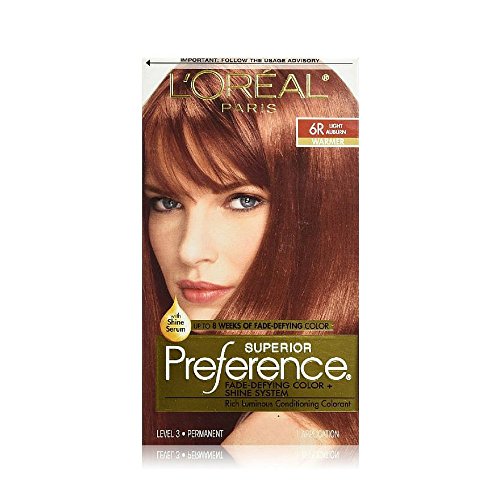 LOreal Superior Preference Hair Color, 6R Light Auburn - 1 Ea P...