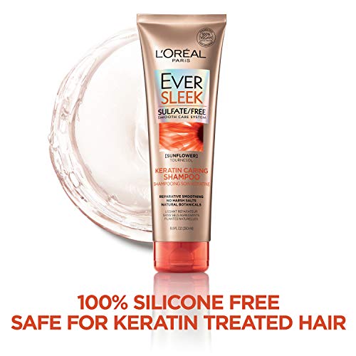 LOreal Paris Hair Care EverSleek Keratin Caring Shampoo, with Su...