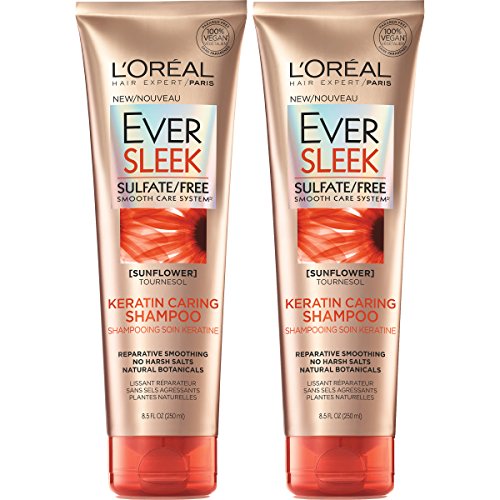 LOreal Paris Hair Care EverSleek Keratin Caring Shampoo, with Su...
