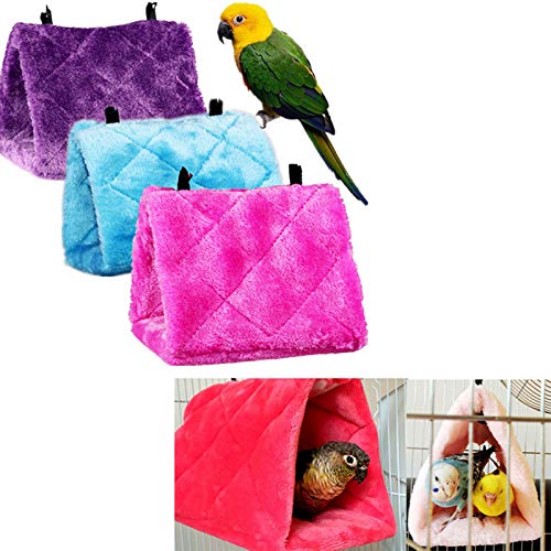 Winter Warm Bird Nest House Shed Hut Hanging Hammock Finch Cage P...