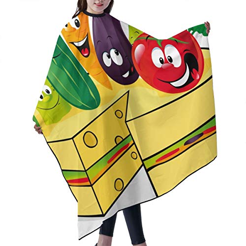 Professional Barber Cape Stylish Vegetable And Cheese CakeStylist...