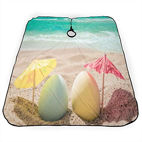 Professional Salon Cape Happy EasterEggs Coctail Umbrellas On San...