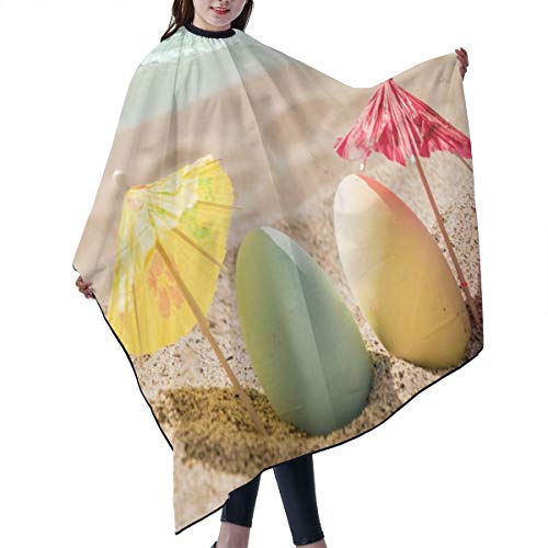 Professional Salon Cape Happy EasterEggs Coctail Umbrellas On San...