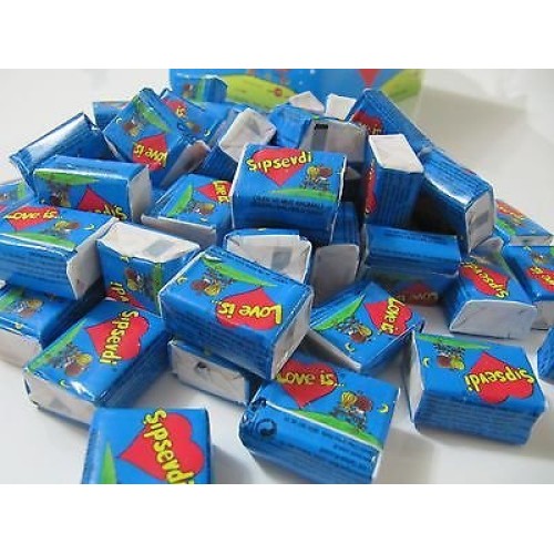 Love is Bubble Gum, Strawberry and Banana Flavoured Sugar Gum 1 P...