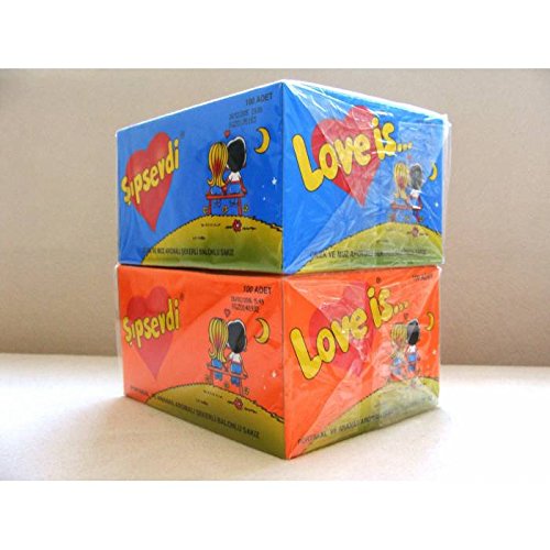 Love is Bubble Gum, Strawberry and Banana Flavoured Sugar Gum 1 P...