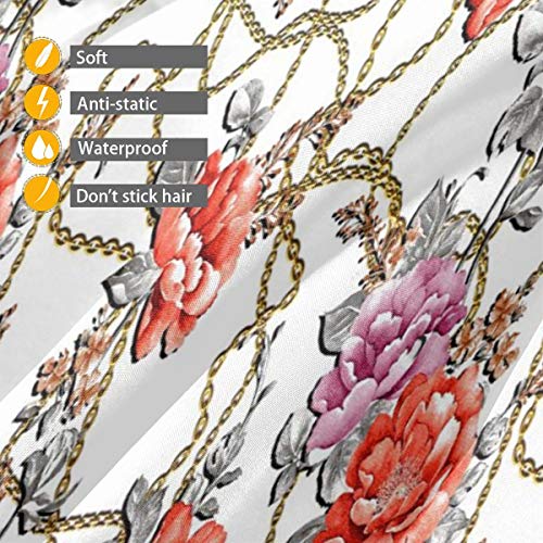 Flowers Peony Rose Leaf Chain Gold Eegance Pattern Kids Barber Ca...
