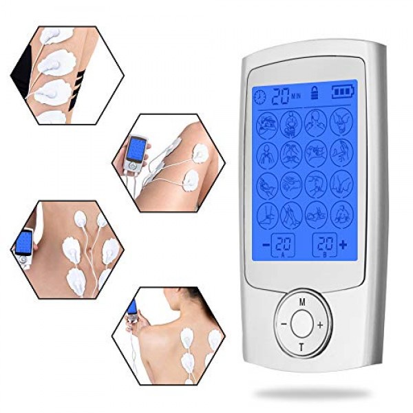 2020 Latest Upgrade Version Dual Channel Rechargeable TENS Unit M...