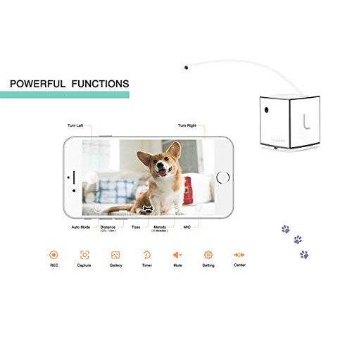 LOVOOM Pet Camera: Kibble Tossing Play, Wi-Fi Kibble Cam with Pan...