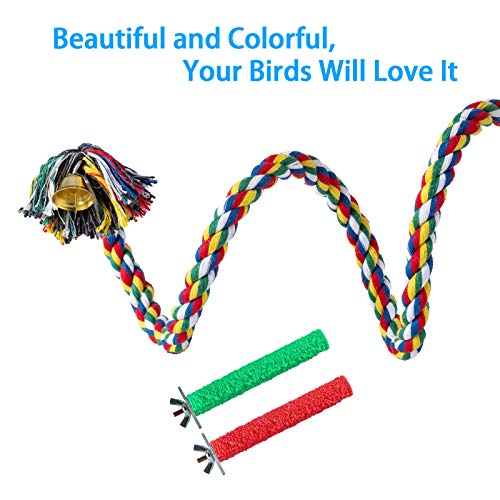 LSSH Bird Perch, Bird Rope Perch, Bird Perch Stand, Bird Cage Acc...