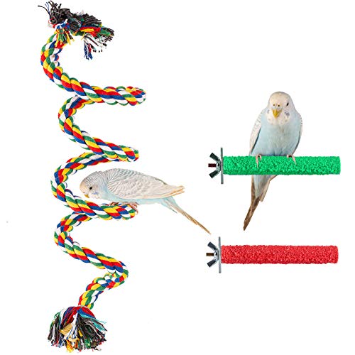 LSSH Bird Perch, Bird Rope Perch, Bird Perch Stand, Bird Cage Acc...