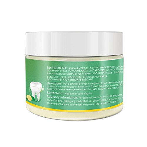 LtrottedJ Teeth Whitening Powde，r Natural Activated Lemon Whiten...