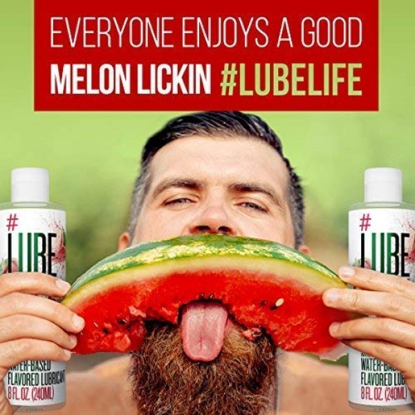 #LubeLife Water Based Watermelon Flavored Lubricant, 8 Ounce Sex ...