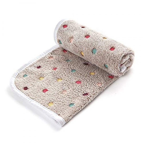 1 Pack 3 Blankets Super Soft Cute Dot Pattern Pet Blanket Flannel...