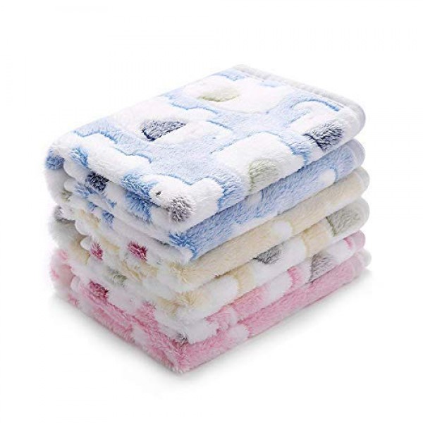 1 Pack 3 Blankets Super Soft Fluffy Premium Cute Elephant Pattern...
