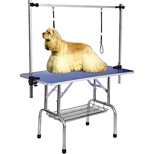 Pet Grooming Table for Large Dogs Adjustable Height - Portable Tr...