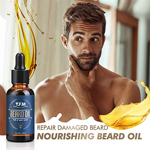 Beard Grooming Kit, Beard Care Kit for Men, Luckyfine Beard Growt...