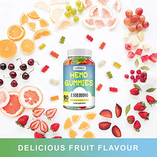 Hemp Gummies Premium Extract 2,500,000mg Natural Hemp Candy Suppl...