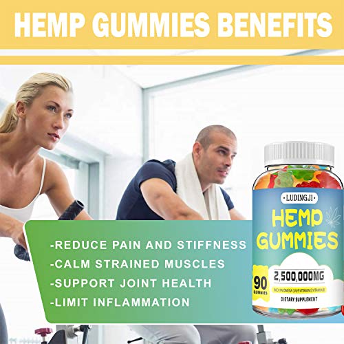 Hemp Gummies Premium Extract 2,500,000mg Natural Hemp Candy Suppl...