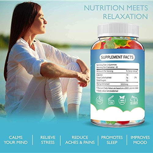Hemp Gummies Premium Extract 2,500,000mg Natural Hemp Candy Suppl...