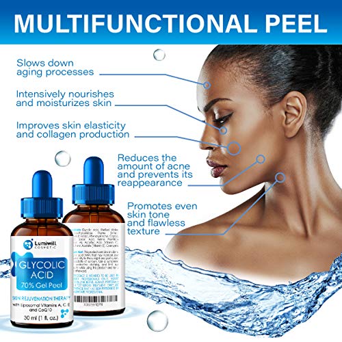 Glycolic Acid Peel 70% - Made in USA - Natural Glycolic Acid for ...