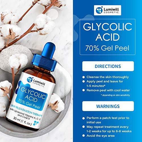 Glycolic Acid Peel 70% - Made in USA - Natural Glycolic Acid for ...