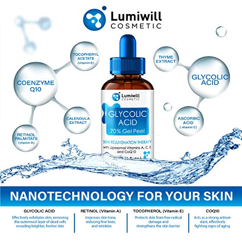 Glycolic Acid Peel 70% - Made in USA - Natural Glycolic Acid for ...