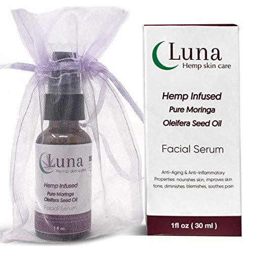 LUNA HEMP SKIN CARE - Hemp Infused Moringa Oil Serum Skin Care, A...