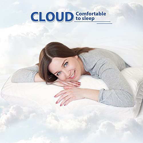 LUXFFY Contour Memory Foam Pillow Adjustable Ergonomic Neck Pillo...