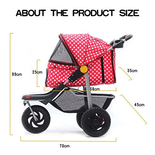 Pet Stroller Dog Stroller for Large Pet Jogger Stroller for 2 Dog...