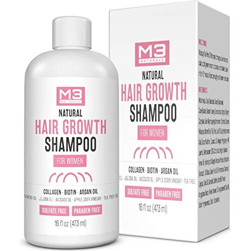 M3 Naturals Hair Growth Shampoo for Women Infused with Biotin, Co...