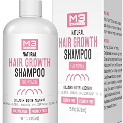 M3 Naturals Hair Growth Shampoo for Women Infused with Biotin, Co...